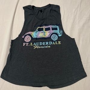 Gray Fort Lauderdale Tank Top Size Small